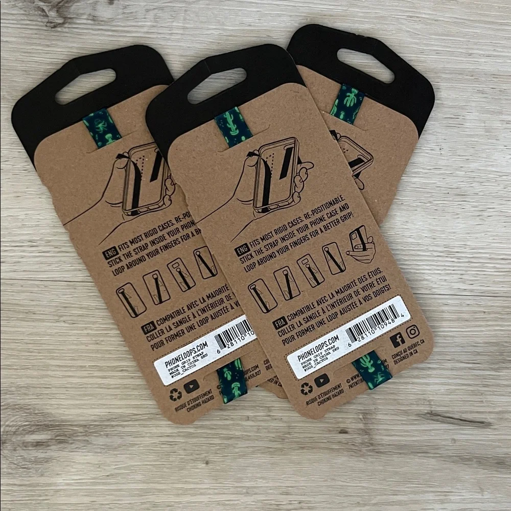 Green Patterned Phone Strap